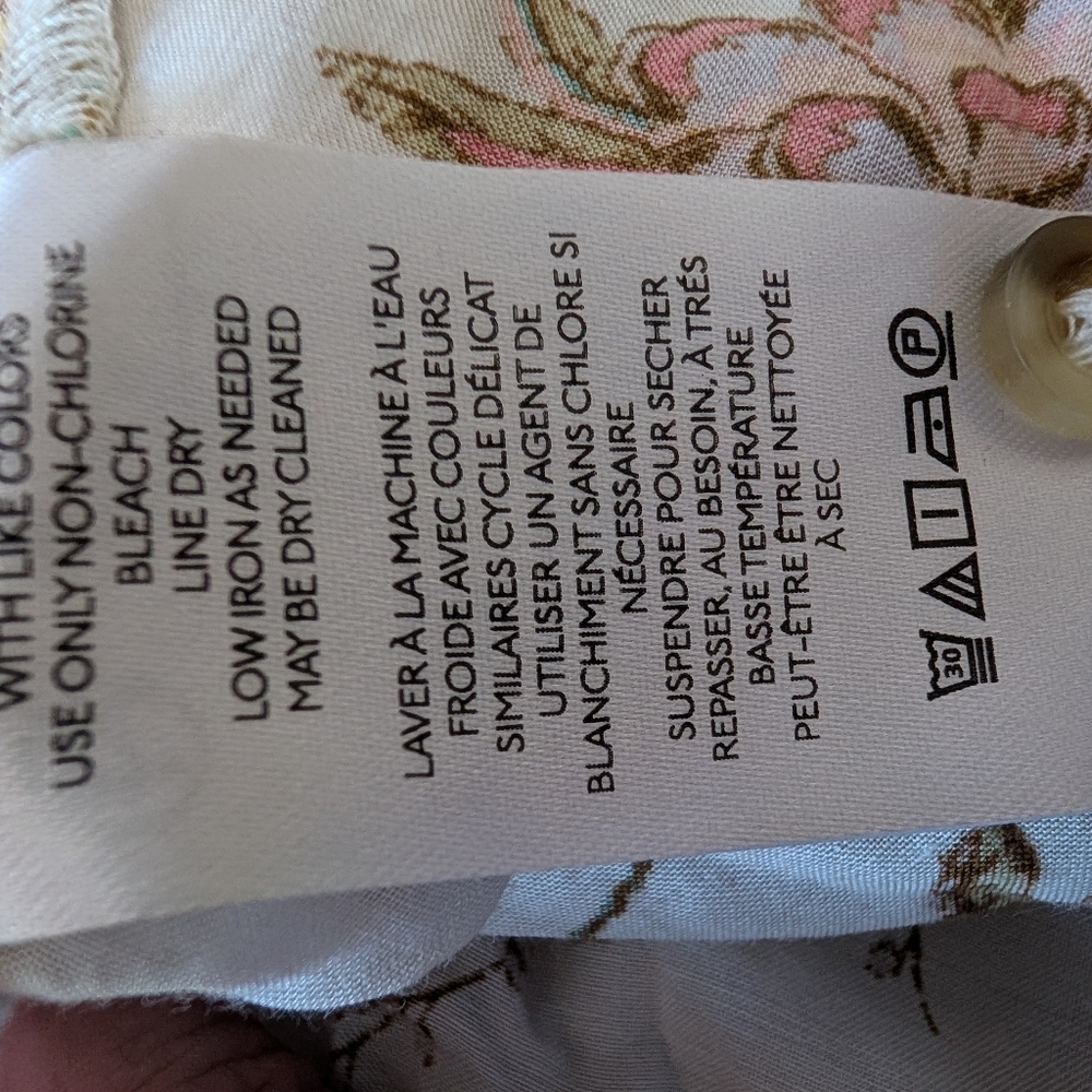 Anthropologie Pilcro Floral Bird Long Sleeve Size Small Cotton Blend - Picture 10 of 10